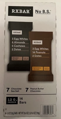 RXBAR Protein Bar No B.S., Variety Pack, 1.83 oz., 14 Bars, Expires May 2026 - Image 1 of 4