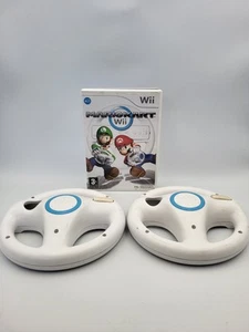 Mario Kart Wii With 2 Official Steering Wheels - Picture 1 of 5