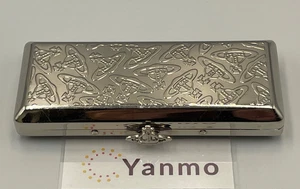 Vivienne Westwood Metall Slim ORB Zigarettenetui 110mm Silber Gebraucht Ausgezeichnet+ - Bild 1 von 15