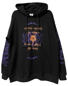 VETEMENTS HERREN HOODIE "VITAL EXISTENCE" OVERSIZED UNISEX BAUMWOLLE SCHWARZ GR. M - Bild 1 von 24