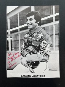 CARMINE ABBATIELLO ~ handsigniert/signiert Promo Foto Geschirr Pferd Rennen kein COA - Bild 1 von 3