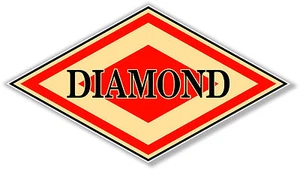 12" DIAMANTE GASOLINA CALCOMANÍA LATA ACEITE BOMBA GAS LETRERO - Imagen 1 de 1