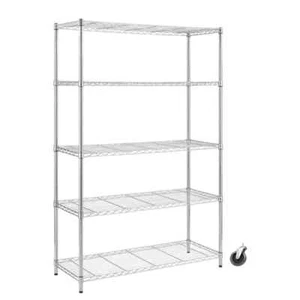 HDX 5-Tier Steel Wire Shelving Unit, Casters (48 in. W x 72 in. H x 18 in. D) - Picture 1 of 1