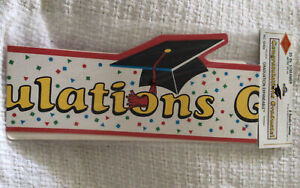 Congratulations Graduate Banner 1/pk  Beistle Graduation Party 35” Streamer