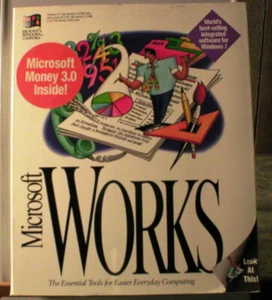 Microsoft Works 3.0 + Money 3.0 on Floppy Disks - Open Box - Guides still sealed - Picture 1 of 15