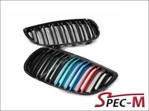 M Look negro brillante con rejilla delantera tricolor M para 07-10 BMW 328i 335i cupé - Imagen 1 de 4