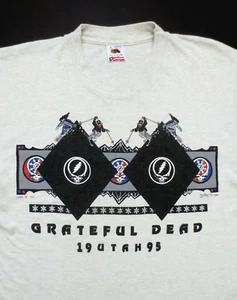 Camiseta Grateful Dead Camiseta De Colección 1995 Esquí Utah Esquí SLC Negro Diamante GDM L - Imagen 1 de 12