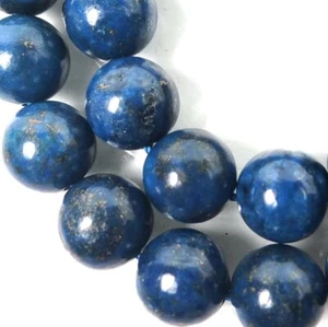 Cuentas redondas de lapislázuli índigo natural de 10 mm (19 piezas) - Imagen 1 de 2