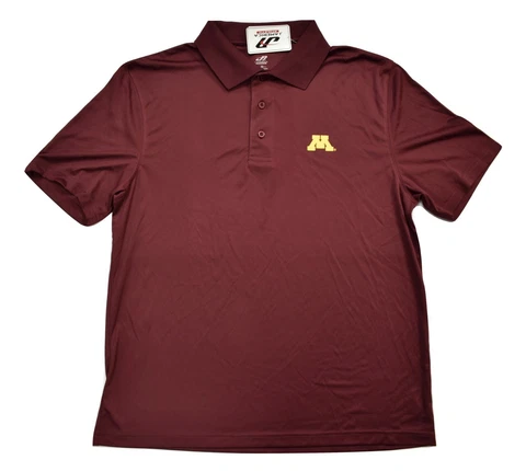 J. America Mens Minnesota Golden Gophers Polo Shirt New M, L, XL, 2XL Cover