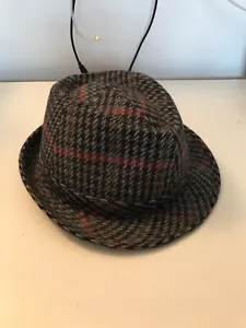 C & A Men's Canda Trilby Hat Blue/Grey Vintage Men's Size 60 or 7 3/8 - Picture 1 of 4