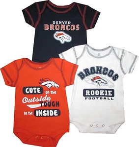 Juego de 3 piezas de Body Creeper Denver Broncos bebé bebé LINDO - Imagen 1 de 1