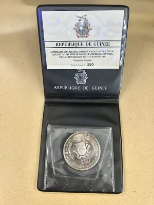 Republic De Guinee 1 Coin Pure Silver Coin Limited Edition 1958-1968 250 Franc - Image 1 of 4