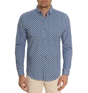 Robert Graham Senan Cotton Blend Tailored Fit Button Down Shirt Multi Size 2XL - Picture 1 of 1