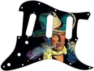 Stratocaster Pickguard Custom Fender SSS 11 Hole Guitar Pick Guard Smokin Cowboy - Picture 1 of 1