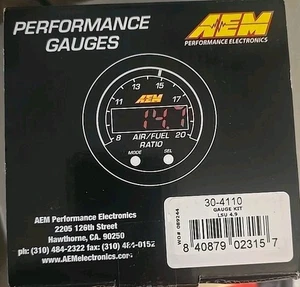 GENUINE AEM 30-4110 Wideband Gauge Controller AFR O2 Air Fuel Ratio 2 1/16" 52mm - Picture 1 of 3