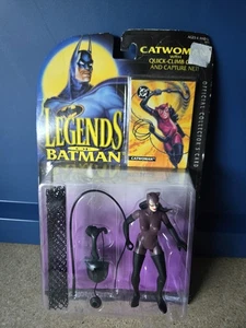 1994 Kenner Legends of Batman CATWOMAN con artiglio per arrampicata rapida e rete di cattura MOC - Foto 1 di 6