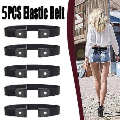 5x Cinturón de cintura invisible elástico sin hebillas para hombres mujeres Jeans sin problemas de abultamiento Foto 1 de 4