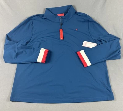 Redvanly Golf Pullover Hubbard Sleeve Logo 1/4 Zip XXL Admiral Blue MSRP $150 - Image 1 of 4