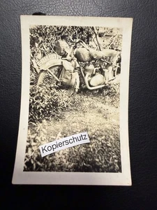 Altes Foto-Motorrad-Nummernschild-Ausrüstung-WW2 - Bild 1 von 2