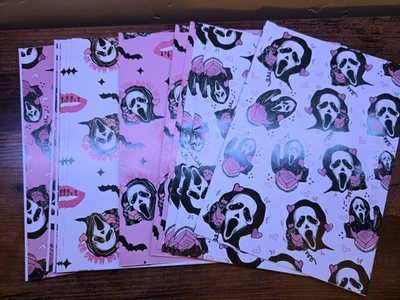 Scream Ghostface 4 Designs Gift Wrap Paper Wrapping Paper New Horror - Image 1 of 4