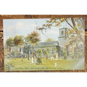 Misa de Cambridge, Iglesia de Cristo 1761 - Cerca de la Misa de Cambridge. - Postal 1907-1915 - Imagen 1 de 2
