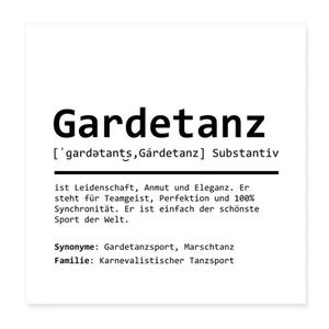 Gardetanz Definition Tanzmariechen Poster 20x20 cm, One size, Weiß - Bild 1 von 3