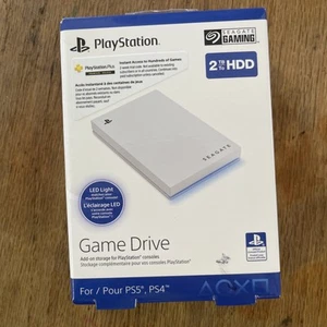 NEW Seagate Gaming HDD 2TB Game Drive, PS5 PS4 PLAYSTATION LED USB 3.0 Open Box - Afbeelding 1 van 2