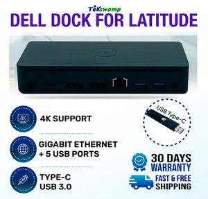 Dell USB-C Dual Display Pro Dock Station for Latitude 14 5495 7480 7490 Laptop - Picture 1 of 12