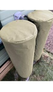 2x Beige Gas Bottle Cover 47Kg Water Weather Proof static Tent Camping Motorhome