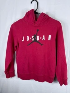 Jordan Hoodie Boys size Large Red Jumpman Sweatshirt Fleece Pullover Sweater - Picture 1 of 3