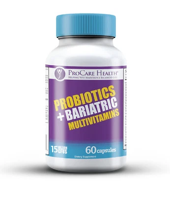 ProCare Health | Multivitamínico bariátrico + probióticos | 45 mg de hierro | 60 unidades Foto 1 de 2