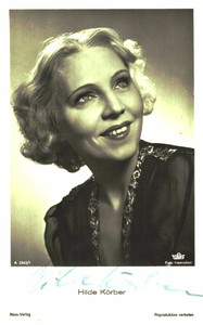 Hilde Körber Original Signature On Ross Card No. 7625 B