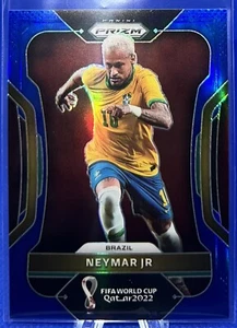 2022 PRIZM FIFA WORLD CUP NEYMAR JR BLUE /299 BRAZIL RARE COLOR MATCH - Picture 1 of 2