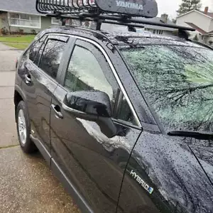 IN-CHANNEL RAIN GUARDS WIND DEFLECTORS FOR TOYOTA RAV4 4PC SET ( 2019-2024) - Picture 1 of 3