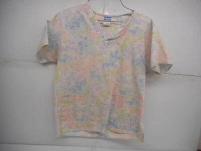 Crest Women's Scrub Top Multicolored Floral Size Small - Image 1 of 4