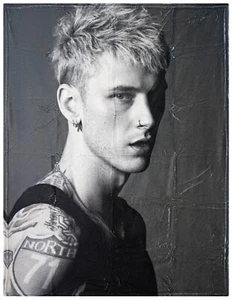 MGK Machine Gun Kelly Plush Throw Blanket 60" x 50". Silky soft, New! - Picture 1 of 2