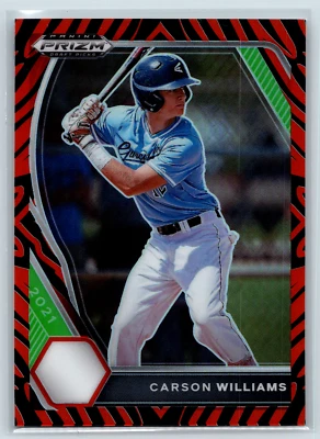 Carson Williams 2021  Panini Prizm Draft Picks Tiger Stripes Prizm SN99 #PDP28 - Image 1 of 2
