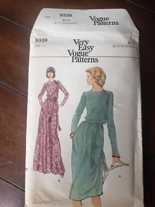 Vogue Very Easy Sewing Pattern #9339 Misses Dress Size 12 -Uncut- - Picture 1 of 2