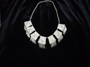Vintage Ethnic Indigenous Colombia S.A. Silver Necklace 16 inches - Picture 1 of 13