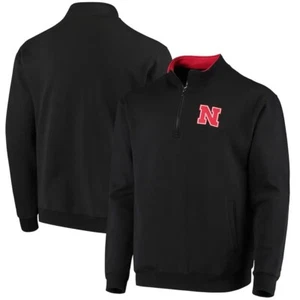 Colosseum Men's Black Nebraska Huskers Tortugas Logo Quarter-Zip Jacket Size LG - Picture 1 of 4