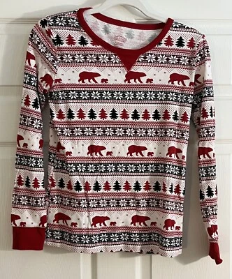 wondershop Pijama Target Rojo Blanco Mujer Manga Larga Navidad Gráfico Dormir Foto 1 de 3