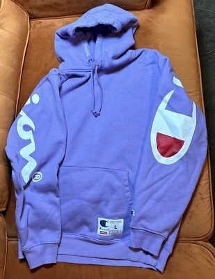 Supreme X Champion Sudadera con Capucha Púrpura Grande Bonita Foto 1 de 4