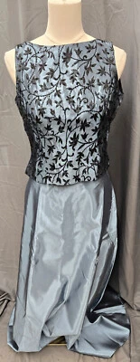 JS Collections 2pc Floral Top & Long Skirt Wedding Formal 100% Acetate Sz 8 - Image 1 of 3
