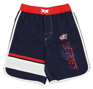 Outerstuff Columbus Blue Jackets NHL Boys Youth (8-20) Swim Shorts, Blue - Picture 1 of 6