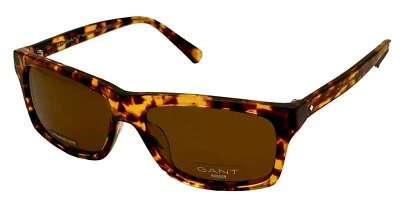 Gafas de Sol Gant Para Hombres Rectángulo Tortuga Plástico Sólido Polarizado Marrón Lente Colin Foto 1 de 4