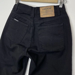 Y2K Jordache Jeans Womens 26" Waist Black Lo-Rise Slim Straight 26x30 Low Rise - Picture 1 of 5