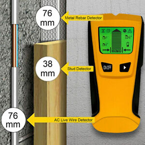 3 in 1 LCD Wood Wall Metal Detector Stud Center Finder AC Live Wire Scanner Tool