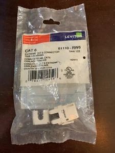 Extreme CAT 6 Connector T568 A/B Wiring Leviton 61110-RW6 - Picture 1 of 3