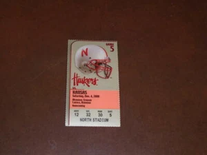 2000 KANSAS KU AT NEBRASKA FOOTBALL TICKET STUB - Bild 1 von 2