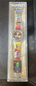 Atlanta 1996 Olympics Special Edition Swiss Made Swatch Chrono Original Box - Picture 1 of 6